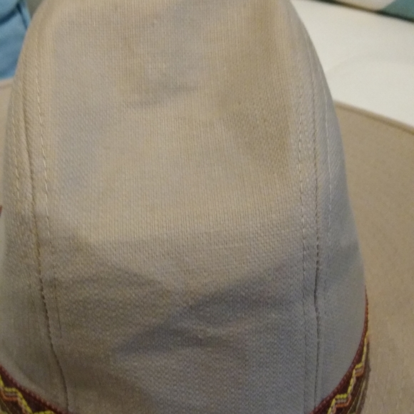 Vtg Duke Collection Tan cotton hat large  7 1/4-7 3/8 - Picture 6 of 8